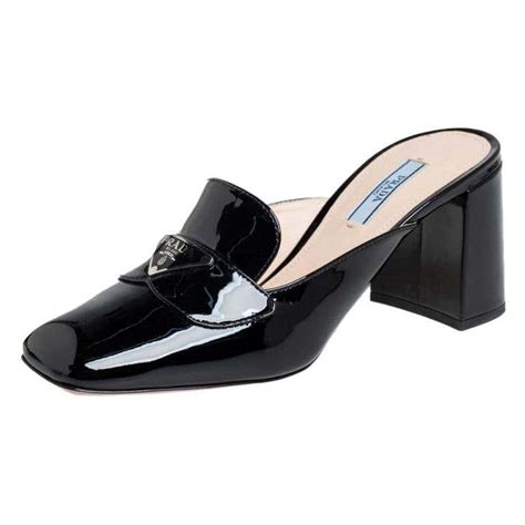 prada patent mules|prada slippers sale.